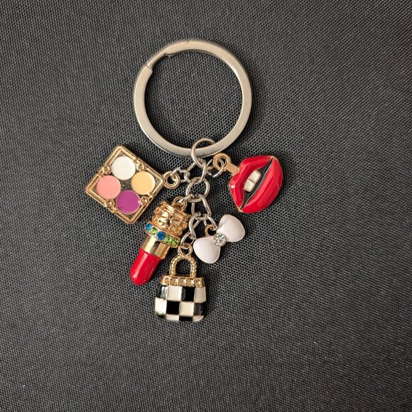 Accessories - Gold Toned Makeup Pallet Charm Keychain